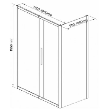 Душевой уголок AvaCan FC 160-180x100 MT