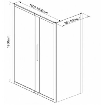 Душевой уголок AvaCan FC 160-180x80 MT