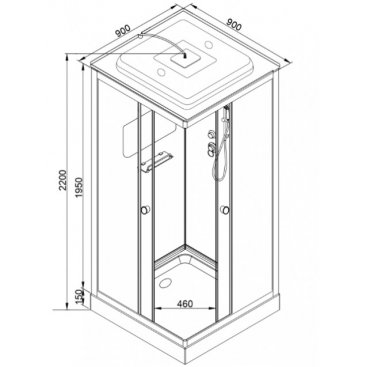 Душевая кабина AvaCan K409S с электрикой