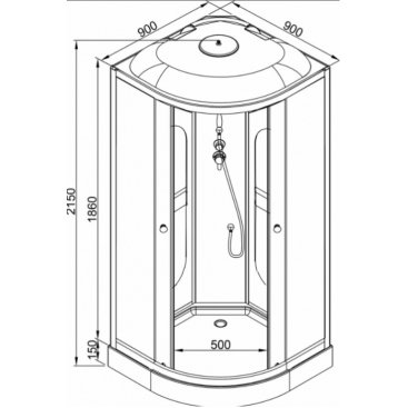 Душевая кабина AvaCan L609 с электрикой