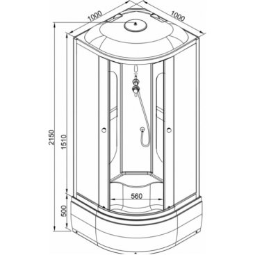 Душевая кабина AvaCan L610 с гидромассажем и электрикой