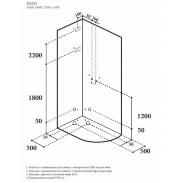 Душевая кабина AvaCan L902N левая