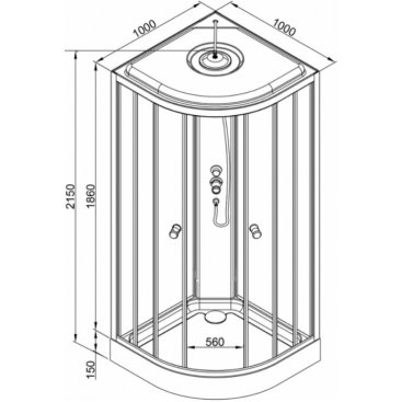 Душевая кабина AvaCan L901 с электрикой