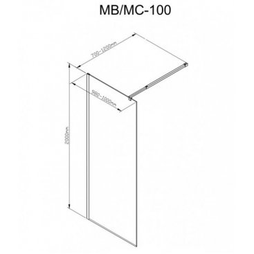 Душевая перегородка AvaCan MC100 MT