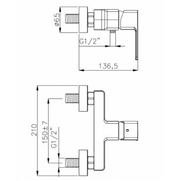 Смеситель для душа Azario Cadeo AZ-15940601