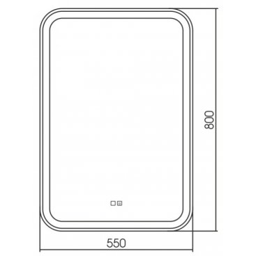 Зеркало Azario Мальта LED 55x80