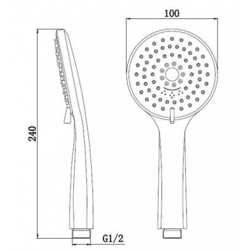 Ручной душ BelBagno BB-D1C5