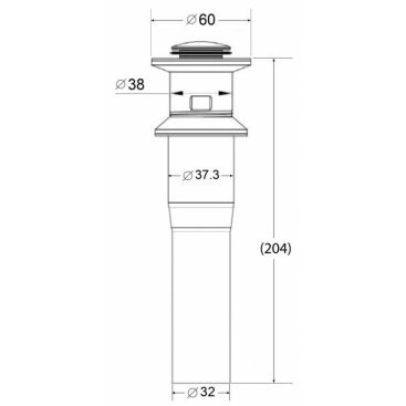 Донный клапан BelBagno BB-PCU-03-BORO