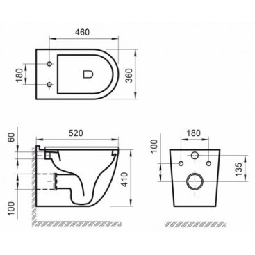 Унитаз подвесной BelBagno Senso-R BB017CHR/BB865SC с крышкой-сиденьем микролифт