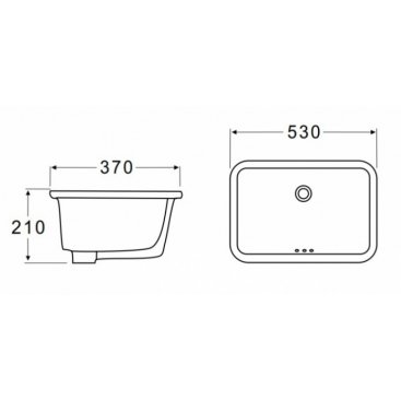 Раковина встраиваемая BelBagno BB1006