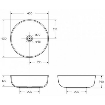 Раковина накладная BelBagno BB1077