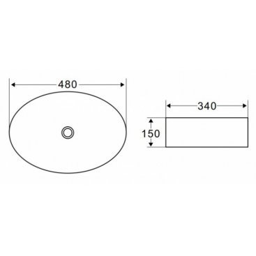 Раковина накладная BelBagno BB1085