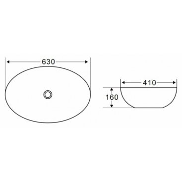 Раковина накладная BelBagno BB1104