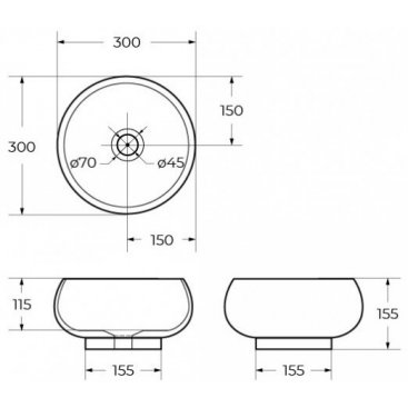 Раковина накладная BelBagno BB1114