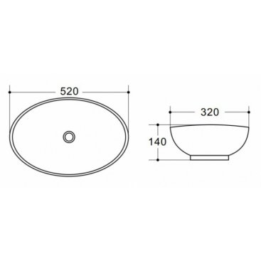 Раковина накладная BelBagno BB1147