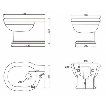 Биде подвесное BelBagno Boheme BB115BH