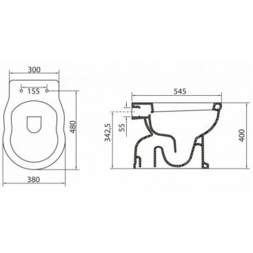 Унитаз приставной BelBagno Boheme S-Trap с крышкой BB115SCM-BRN микролифт