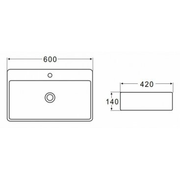 Раковина накладная BelBagno BB1338