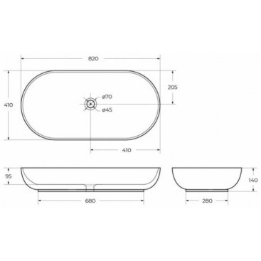 Раковина накладная BelBagno BB1349