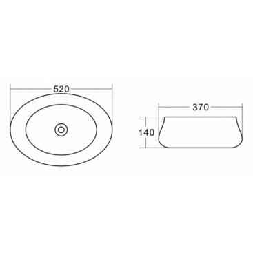 Раковина накладная BelBagno BB1389