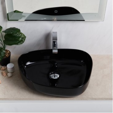 Раковина накладная BelBagno BB1435 Nero