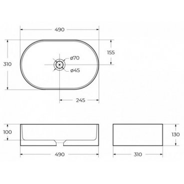 Раковина накладная BelBagno BB1497