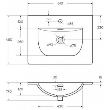 Раковина мебельная BelBagno BB-8099-60
