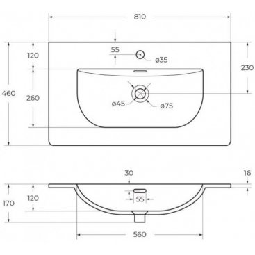 Раковина мебельная BelBagno BB-8099-80
