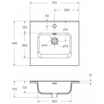 Раковина мебельная BelBagno BB500ETL