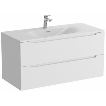 Тумба с раковиной и зеркалом BelBagno Etna 100-BB-8099-100 Bianco Lucido