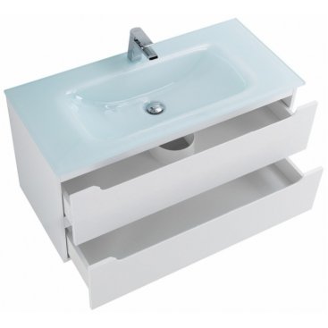 Мебель для ванной BelBagno Etna-1000-BB1010/465-LV-VTR-BL Bianco Lucido