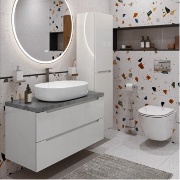 Мебель для ванной BelBagno ETNA100BL-KEPMGL-1084-SET Bianco Lucido