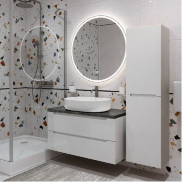 Мебель для ванной BelBagno ETNA100BL-KEPMNO-1084-SET Bianco Lucido