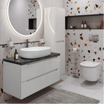 Мебель для ванной BelBagno ETNA100BL-KEPMNO-1084-SET Bianco Lucido