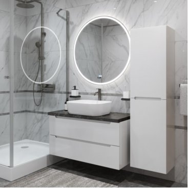 Мебель для ванной BelBagno ETNA100BL-KEPMNO-1302-SET Bianco Lucido