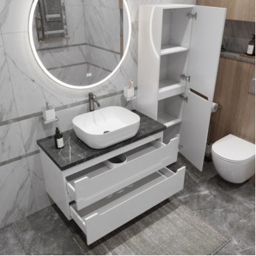 Мебель для ванной BelBagno ETNA100BL-KEPMNO-1302-SET Bianco Lucido