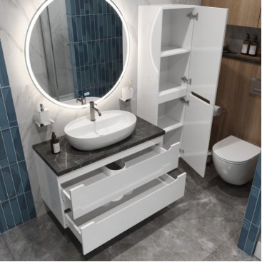 Мебель для ванной BelBagno ETNA100BL-KEPMNO-1346-SET Bianco Lucido