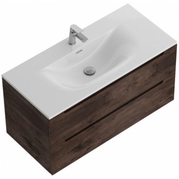 Тумба с раковиной и зеркалом BelBagno Etna 100-BB-8099-100 Rovere Moro