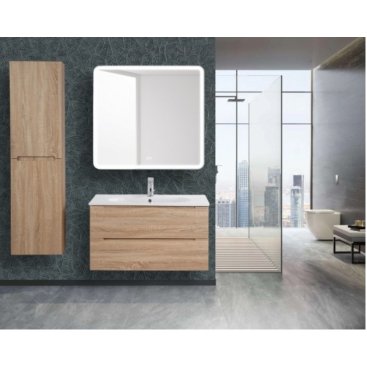 Тумба с раковиной BelBagno Etna 100-LOV-1000-LVB Rovere Bianco