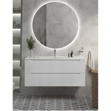 Тумба с раковиной и зеркалом BelBagno Etna 120-BB-8099-120 Bianco Lucido