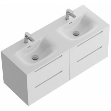 Тумба с раковиной и зеркалом BelBagno Etna 120-4C-BB-8099-120-2 Bianco Lucido