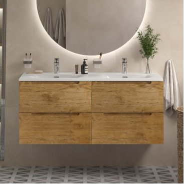 Тумба с раковиной и зеркалом BelBagno Etna 120-4C-BB-8099-120-2 Rovere Nature