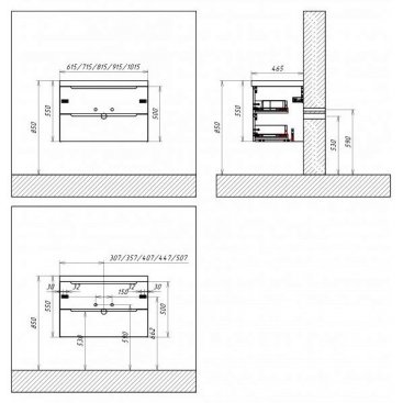 Мебель для ванной BelBagno Etna-1000 Rovere Cillegio