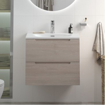 Тумба с раковиной и зеркалом BelBagno Etna 70-BB-8099-70 Rovere Grigio