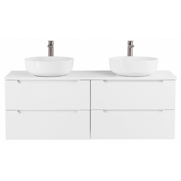 Тумба со столешницей и раковинами BelBagno Etna 140-EK-140-2-BL-BB1315 Bianco Opaco