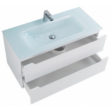 Тумба с раковиной BelBagno Etna 80-BB810/465-LV-VTR-BL Bianco Lucido