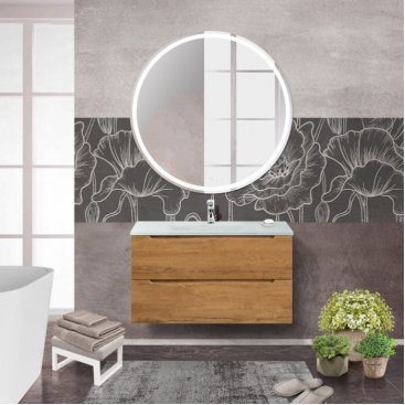 Тумба с раковиной BelBagno Etna 80-BB810/465-LV-VTR-BO Rovere Nature