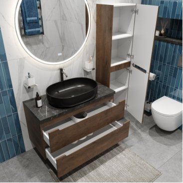 Мебель для ванной BelBagno ETNA80RW-KEPMNO-1084H301-SET Rovere Moro