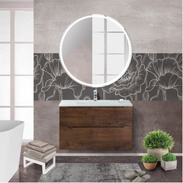 Тумба с раковиной BelBagno Etna 80-BB810/465-LV-VTR-BO Rovere Moro