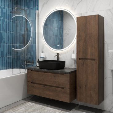 Мебель для ванной BelBagno ETNA80RW-KEPMNO-1302H301-SET Rovere Moro